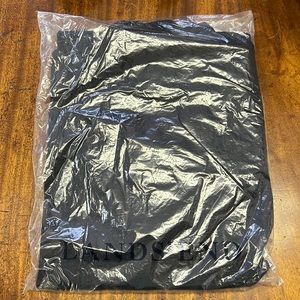 New LANDS’END Cotton Blk Mock Turtleneck Lg